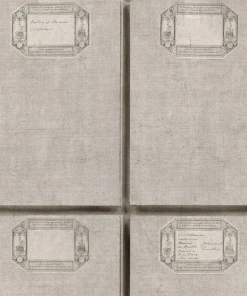 Mind The Gap Fabric Covers Taupe Wallpaper