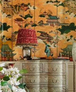 Mind The Gap Indigena Floating World, Golden Wallpaper