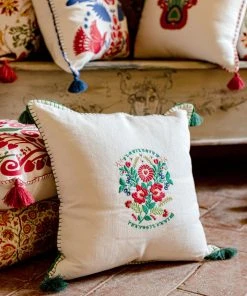 Mind The Gap Folk Couture Transsilvaniae Florilegium Embroidered Cushion - Luxury Home Decor 11 Mind The Gap Folk Couture Transsilvaniae Florilegium Embroidered Cushion