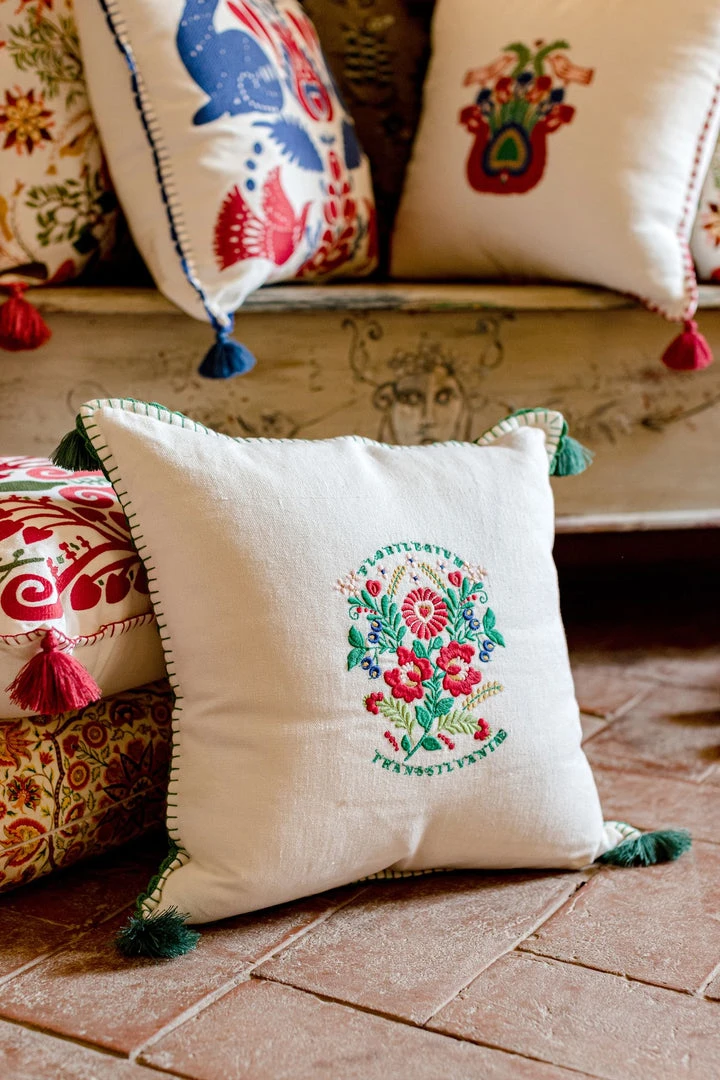 Mind The Gap Folk Couture Transsilvaniae Florilegium Embroidered Cushion - Luxury Home Decor 7 Mind The Gap Folk Couture Transsilvaniae Florilegium Embroidered Cushion