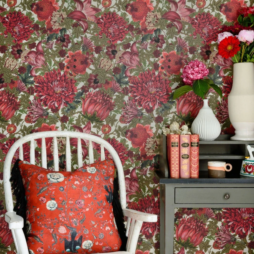 Mind The Gap The Flowering Wallpaper - Floral Folk Couture Design for Home Decor 4 Mind The Gap The Flowering Wallpaper