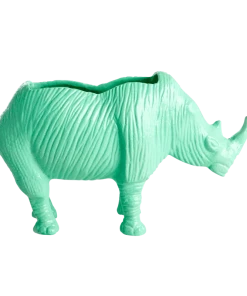 Rice By Rice METAL FLOWER POT - NEON GREEN