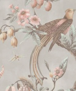 BN Rose & Thorn Fiore Aviary Bird Wallpaper