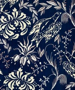 Mind The Gap Folk Embroidery Crimson Wallpaper