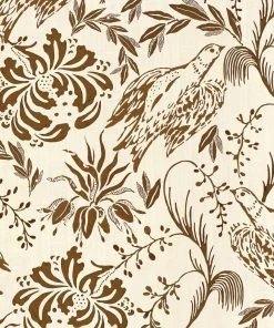 Mind The Gap Rose & Thorn Folk Embroidery Fern Green Wallpaper