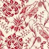 Mind The Gap Folk Embroidery Crimson Wallpaper