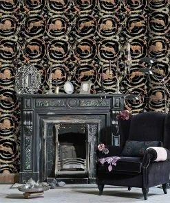 Mind The Gap Fresce Anthracite Wallpaper