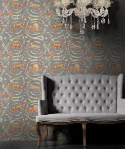 Mind The Gap Fresce Anthracite Wallpaper