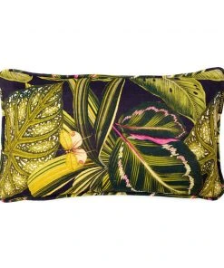 Mind The Gap Amazonia Linen Cushion Small Havana Tropicana