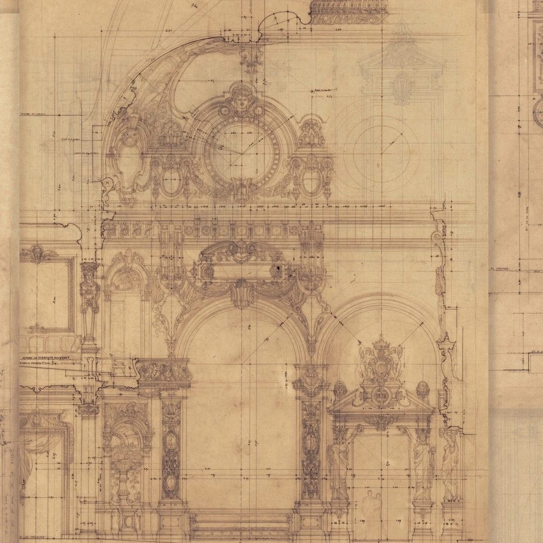 Mind The Gap Garnier Blue Wallpaper - Premium Drawing & Illustrative Design for Home Decor 5 Mind The Gap Garnier Blue Wallpaper