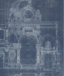 Mind The Gap Garnier Blue Wallpaper