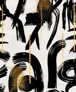 Mind The Gap Gestural Abstraction Anthracite Wallpaper