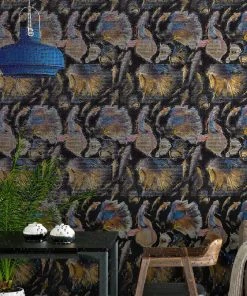 Mind The Gap Blue Skies Ahead Goldfish Ivory Wallpaper