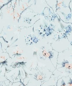 Mind The Gap Folk Couture Grandma's Tapestry Blue Wash Wallpaper