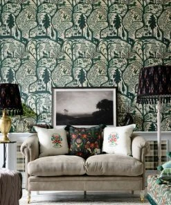 Mind The Gap The Enchanted Woodland Red Wallpaper Folk Couture
