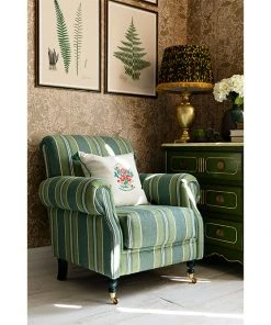 Mind The Gap Kingston Chair - Szepviz Stripe Linen