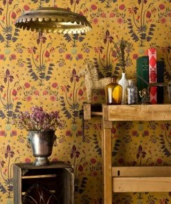 Mind The Gap Folk Couture Gypsy Ochre Wallpaper