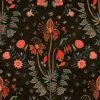 Mind The Gap Gypsy Anthracite Floral Wallpaper - Folk Couture Design for Home Decor 1 Mind The Gap Gypsy Anthracite Wallpaper