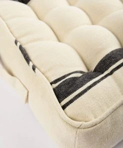 Mind The Gap Padded Cushions - Hajdu Stripe Linen Bohemian Dream