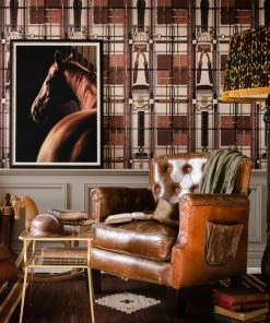 Mind The Gap Wallpaper & Paint Harnessmaker's Atelier Dark Wallpaper