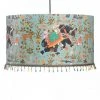 Mind The Gap Lamps Drum Pendants - Hindustan Aquamarine Folk Couture Ceiling Light 1 Mind The Gap Lamps Drum Pendants - Hindustan Aquamarine Folk Couture