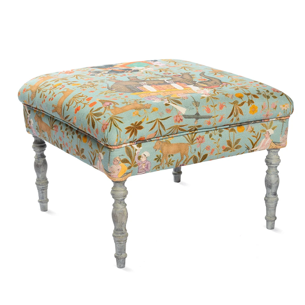 Mind The Gap MTG FURNITURE - HINDUSTAN OTTOMAN Bohemian Dream Footstool | Handcrafted Homeware 3 Mind The Gap MTG FURNITURE - HINDUSTAN OTTOMAN Bohemian Dream
