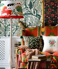 Mind The Gap Folk Couture Horse Parade Embroidered Cone Lampshade