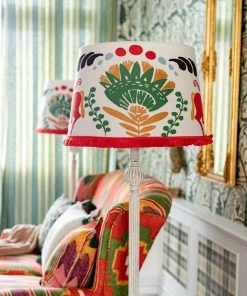 Mind The Gap Folk Couture Horse Parade Embroidered Cone Lampshade