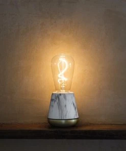 Humble One Wireless Table Light White Marble Blue Skies Ahead