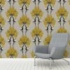 The Graduate Collection Showgirls Wallpaper Mustard & Taupe New