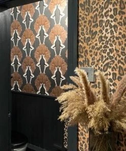 The Graduate Collection Showgirls Wallpaper Metallic Bronze & Black New