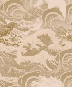 Mind The Gap Sea Waves, Neutral Wallpaper