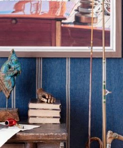 Mind The Gap Katalin Stripe, Ultramarine Green Wallpaper