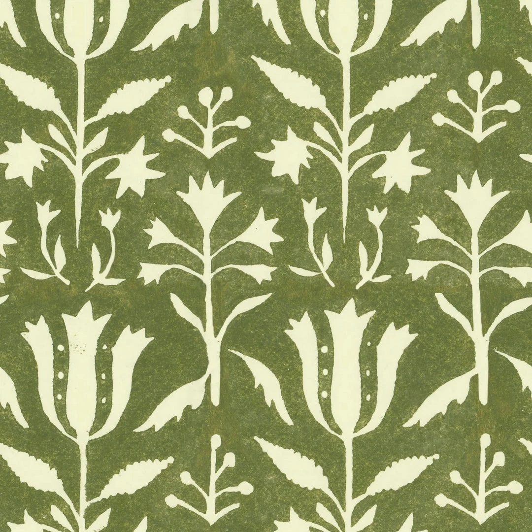Mind The Gap Tulipan Beechnut Wallpaper - Floral Folk Couture Design 6 Mind The Gap Tulipan Beechnut Wallpaper