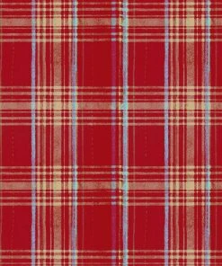 Mind The Gap Seaport Plaid, Navy Blue Wallpaper