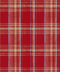 Mind The Gap Seaport Plaid, Cream Wallpaper