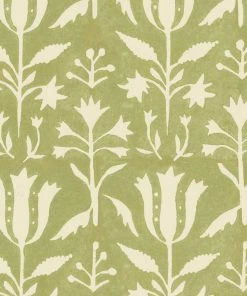Mind The Gap Tulipan Herbal Wallpaper Folk Couture