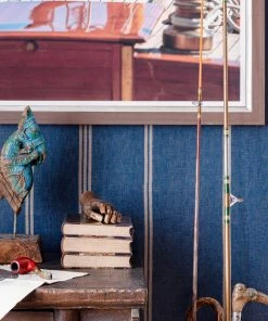 Mind The Gap Katalin Stripe, White Sand Wallpaper Blue Skies Ahead