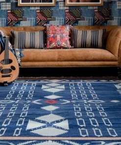Mind The Gap Bohemian Dream Kapadokia- Indigo Wool Kilim Large