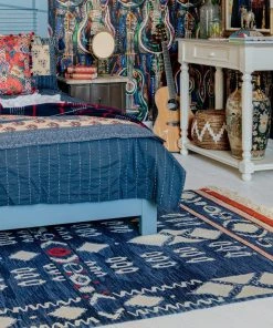 Mind The Gap Bohemian Dream Kapadokia- Indigo Wool Kilim Medium