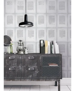 Mind The Gap Inside Book Taupe Wallpaper Bohemian Dream