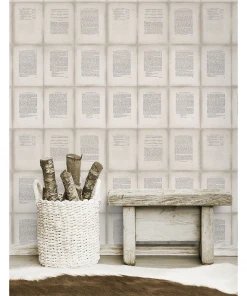 Mind The Gap Inside Book Taupe Wallpaper Bohemian Dream