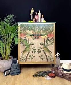 Lady Griddilebone New Jakarta Restored Decoupage Cabinet