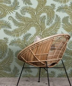 Josephine Munsey Bombe's Fernery Wallpaper In Olive & Celadon Les Jardins Royaux