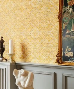 Mind The Gap Kalamkari, Jade Wallpaper Indigena