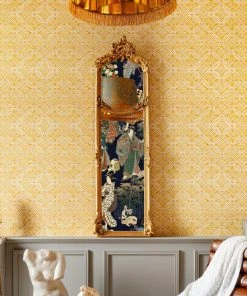 Mind The Gap Kalamkari, Jade Wallpaper Indigena