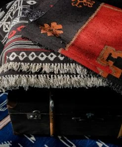 Mind The Gap Yadigari- Anatolia Red Wool Kilim Large Bohemian Dream