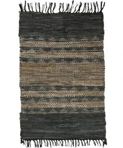 BAHNE Rugs - Leather Woven Runner Bohemian Dream