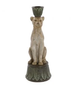London Ornaments Leopard Candle Holder