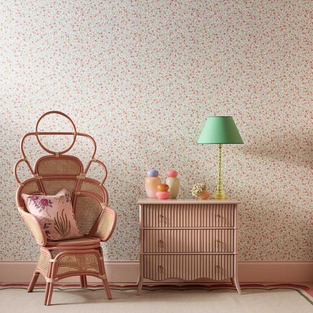 Liberty Fabrics New Wiltshire Blossom Wallpaper In Fennel - Floral Heritage Design 4 Liberty Fabrics New Wiltshire Blossom Wallpaper In Fennel